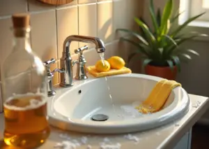 Чистка сантехники народными средствами: процесс очистки раковины и смесителя уксусом и лимоном в домашней обстановке